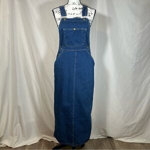 Vintage Pointer Brand Skirtall Bibs Overalls Maxi Skirt Women’s Small Denim